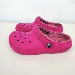 Crocs Classic Fleece Lined Clogs Size 4 Men 6 Women Shoes Rose Pink